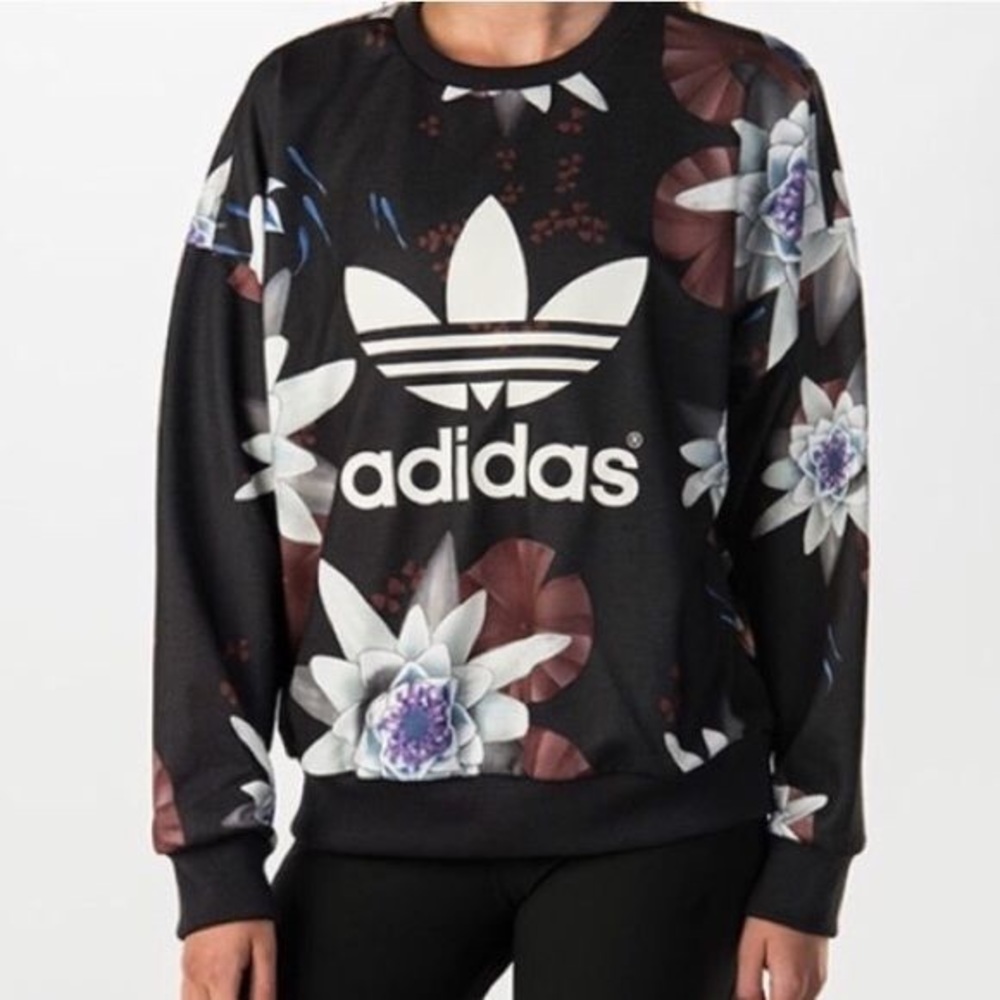 Floral Adidas Crewneck Sweatshirt